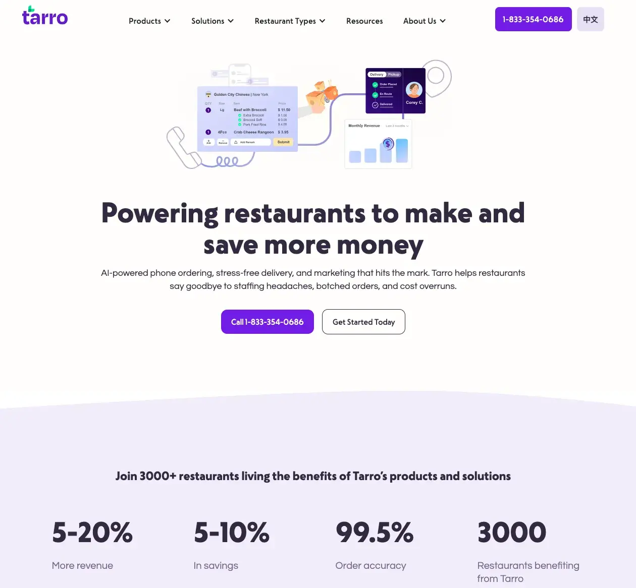 Saas landing page examples we love: Tarro