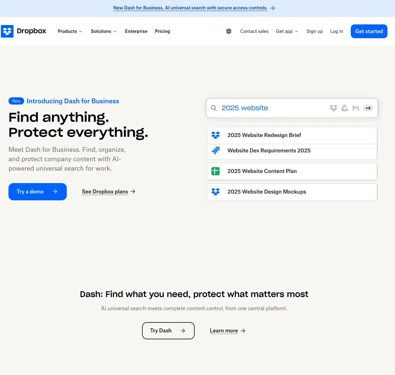 SaaS landing page examples we love: Dropbox