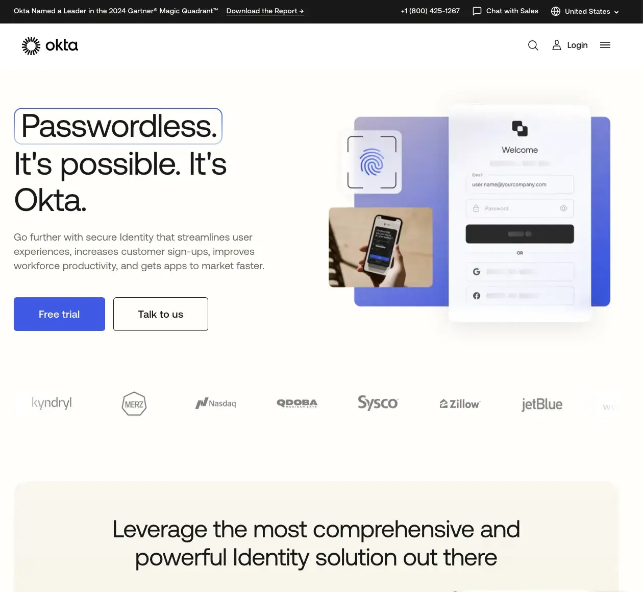 saas landing page examples we love: okta