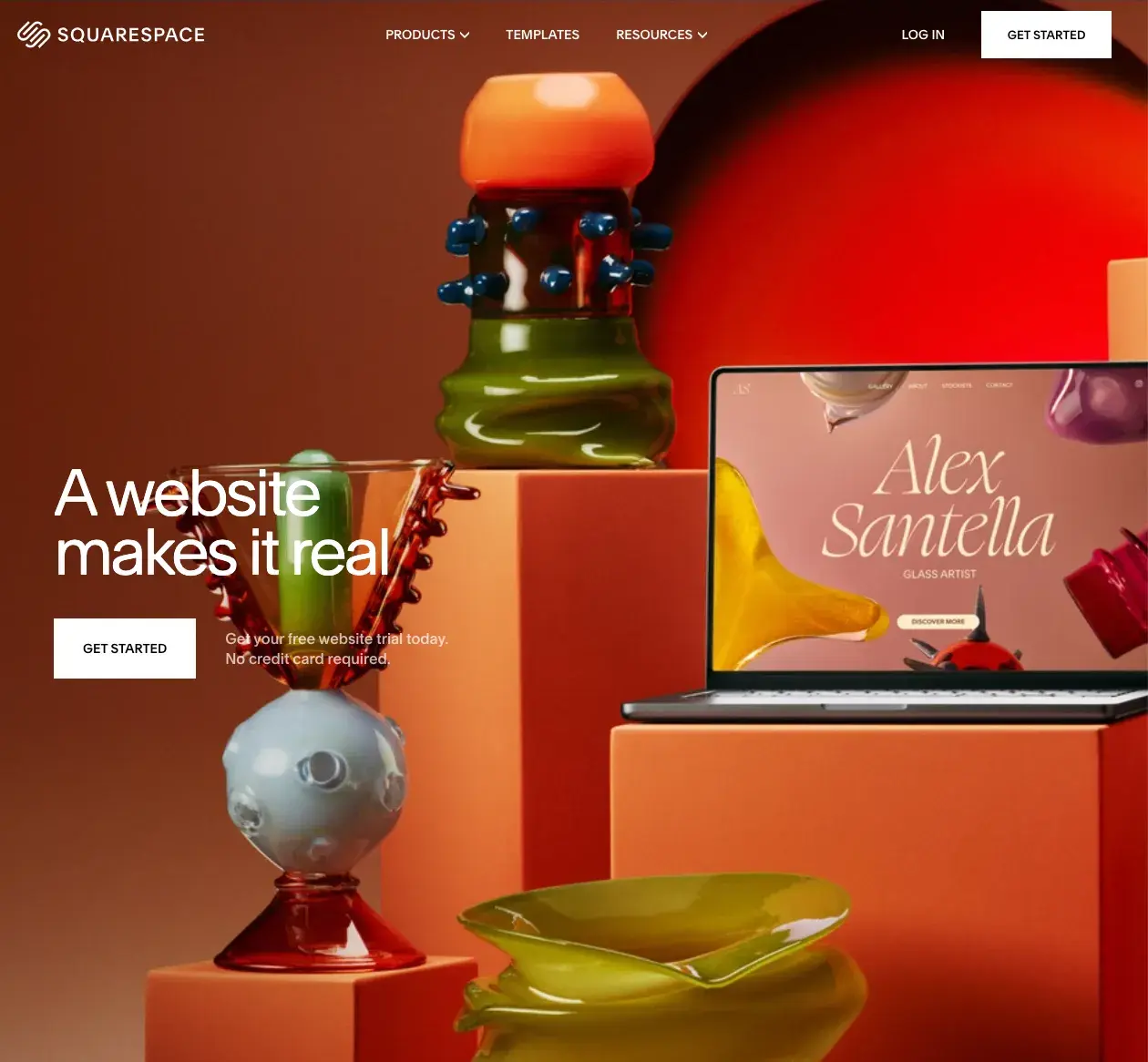 SaaS landing page examples we love: Squarespace