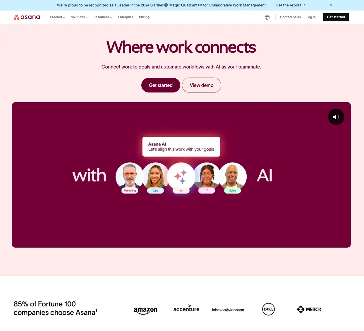 saas examples of landing pages we love: asana