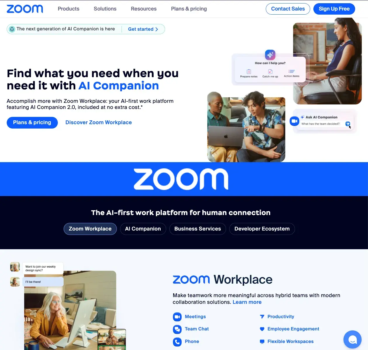 saas examples of landing pages we love: zoom