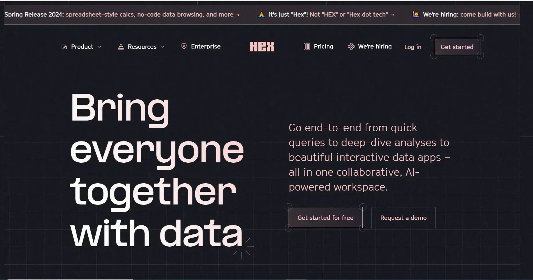 SaaS website design inspiration -  Hex