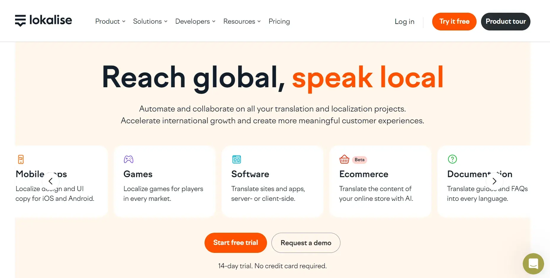 SaaS website design inspiration - Lokalise