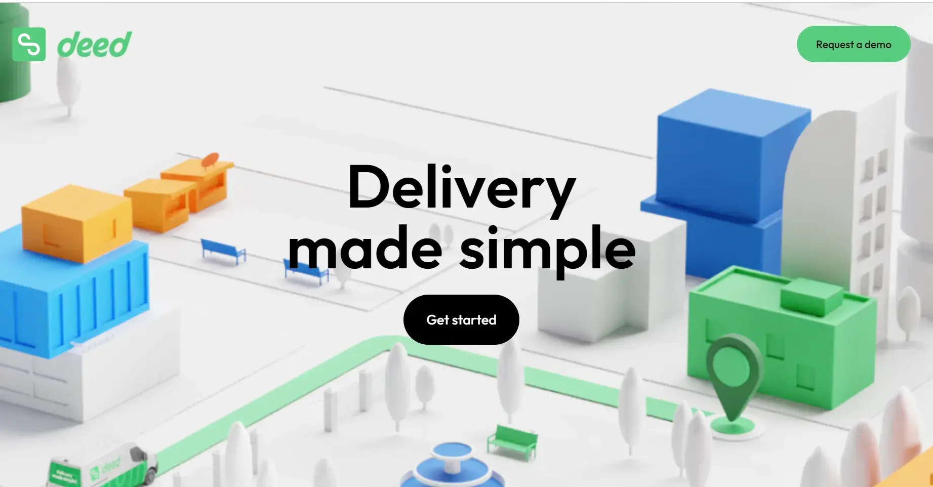 SaaS website design inspiration - Deed Delivery