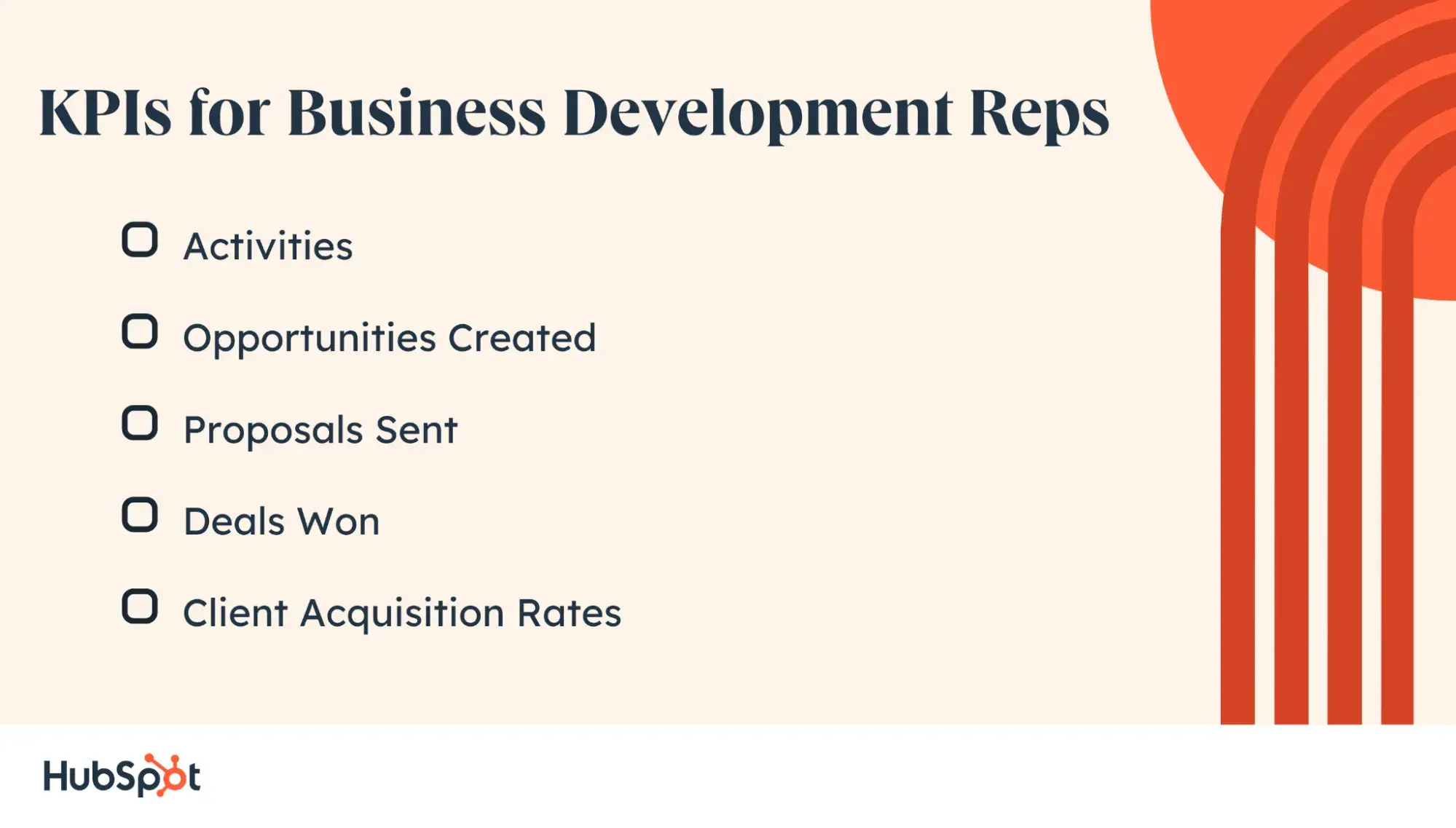 sales KPI examples for BDRs