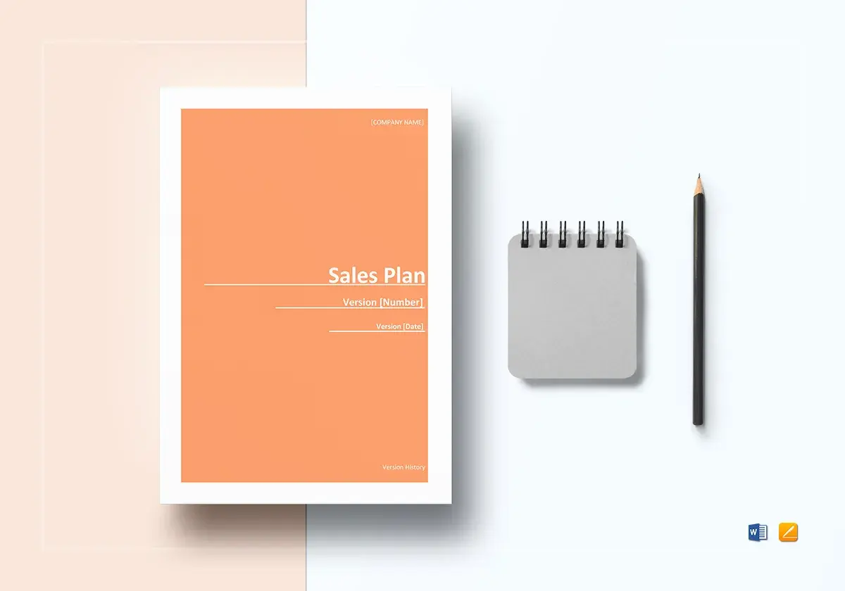 Sales plan template from BestTemplates