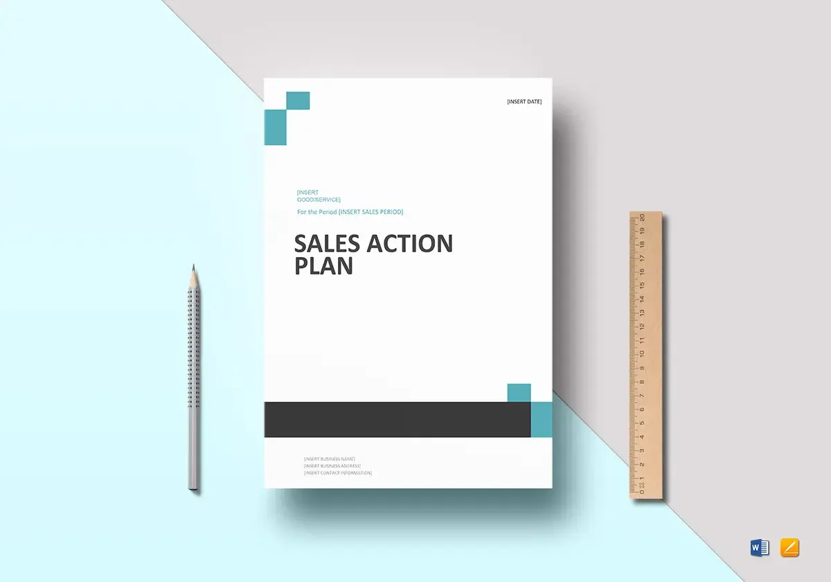 Sales action plan template from BestTemplates