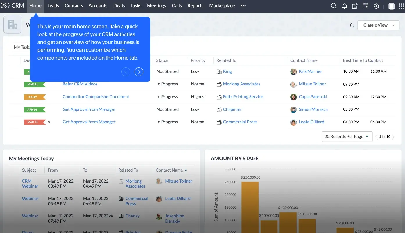 zoho crm is a popular salesforce alternative.