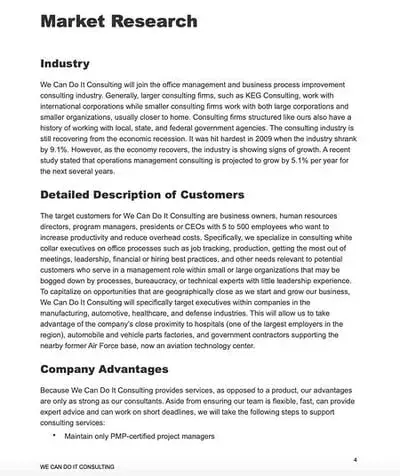 Screenshot of business startup kit download page from SBA