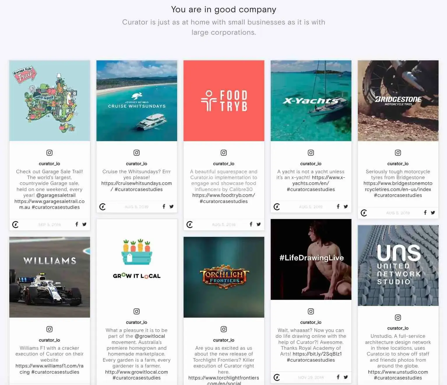 Curator is one of the most popular social media aggregators