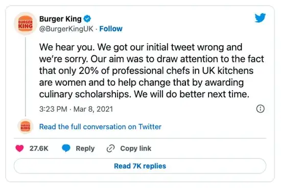 social media crisis management, burger king