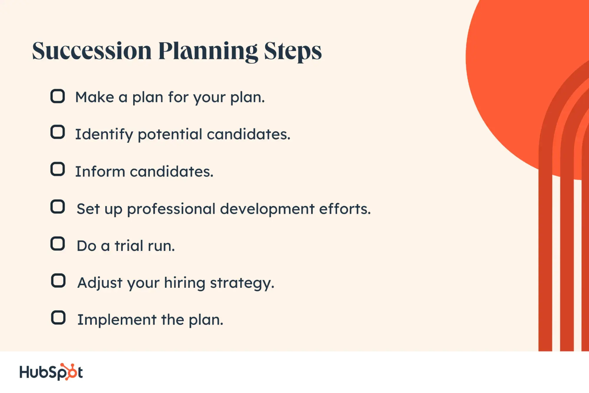 Succession planning steps