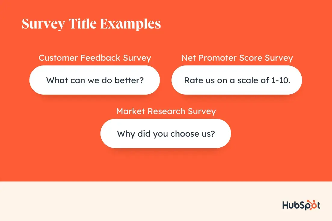 Survey name examples: Examples of good survey titles 