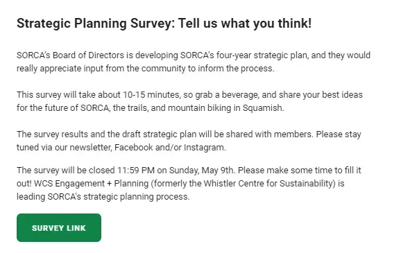 Squamish survey introduction example