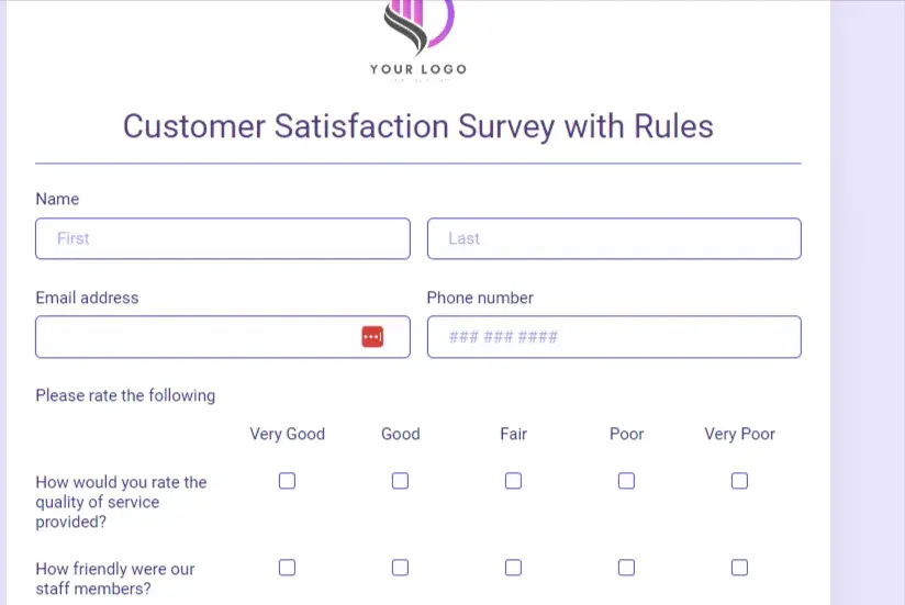 Canva customer satisfaction survey template 