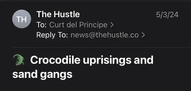 A Hustle title screenshot, 