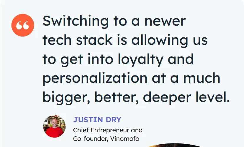 generative ai marketing quote, “switching to a newer tech stack is allowing us to get into loyalty and personalization at a much bigger, better, deeper level.”