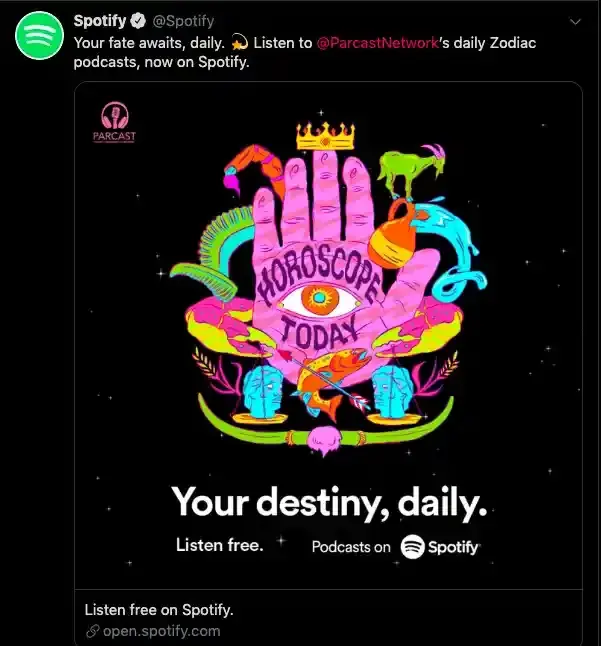 traditional marketing vs digital marketing, spotify ad