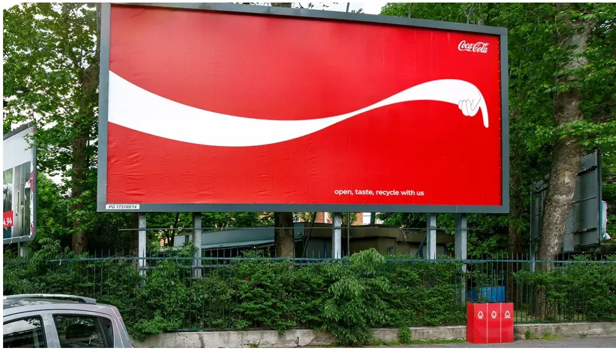 traditional marketing vs digital marketing, coca-cola billboard ad