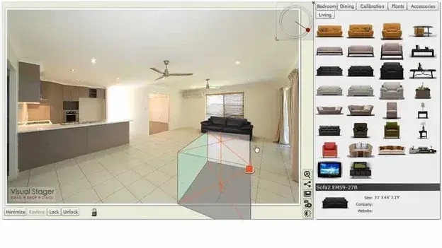 Visual Stager is a virtual staging software option for DIYers