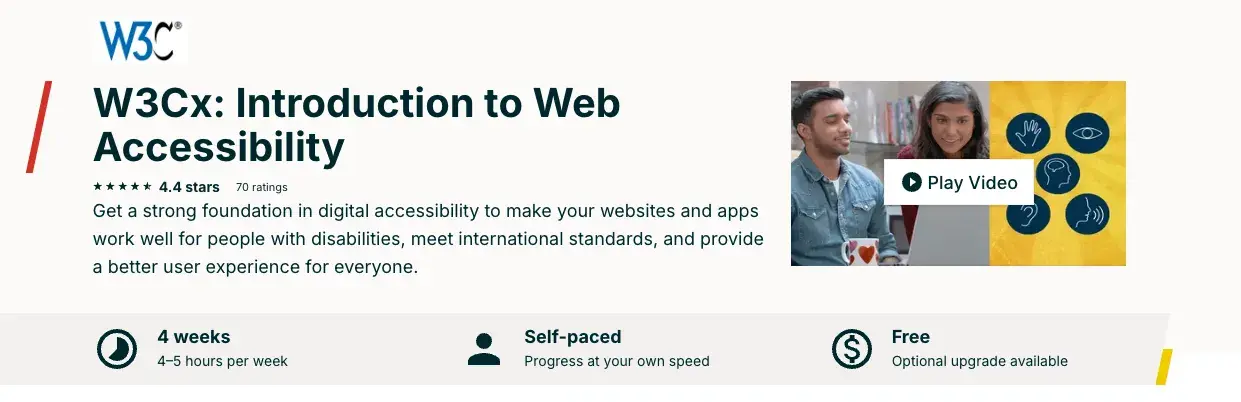 Web Accessibility Course - W3: Digital Accessibility Foundations