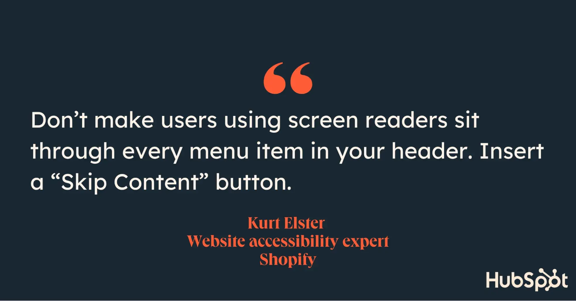 how to build an accessible ecommerce site, quote about skip content option