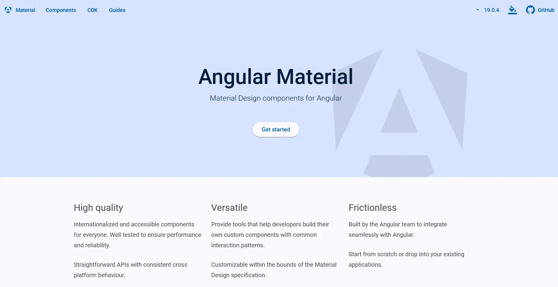 best web design frameworks: material design for bootstrap