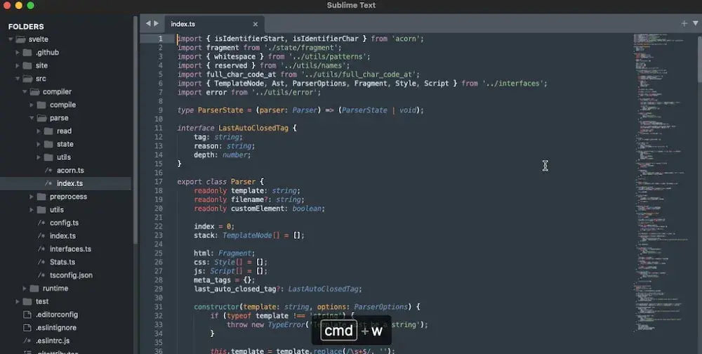 web design tools: sublime text