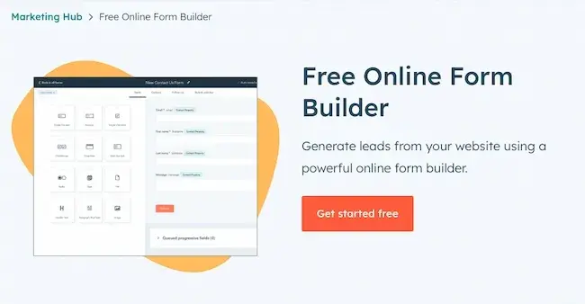 web form tools: hubspot