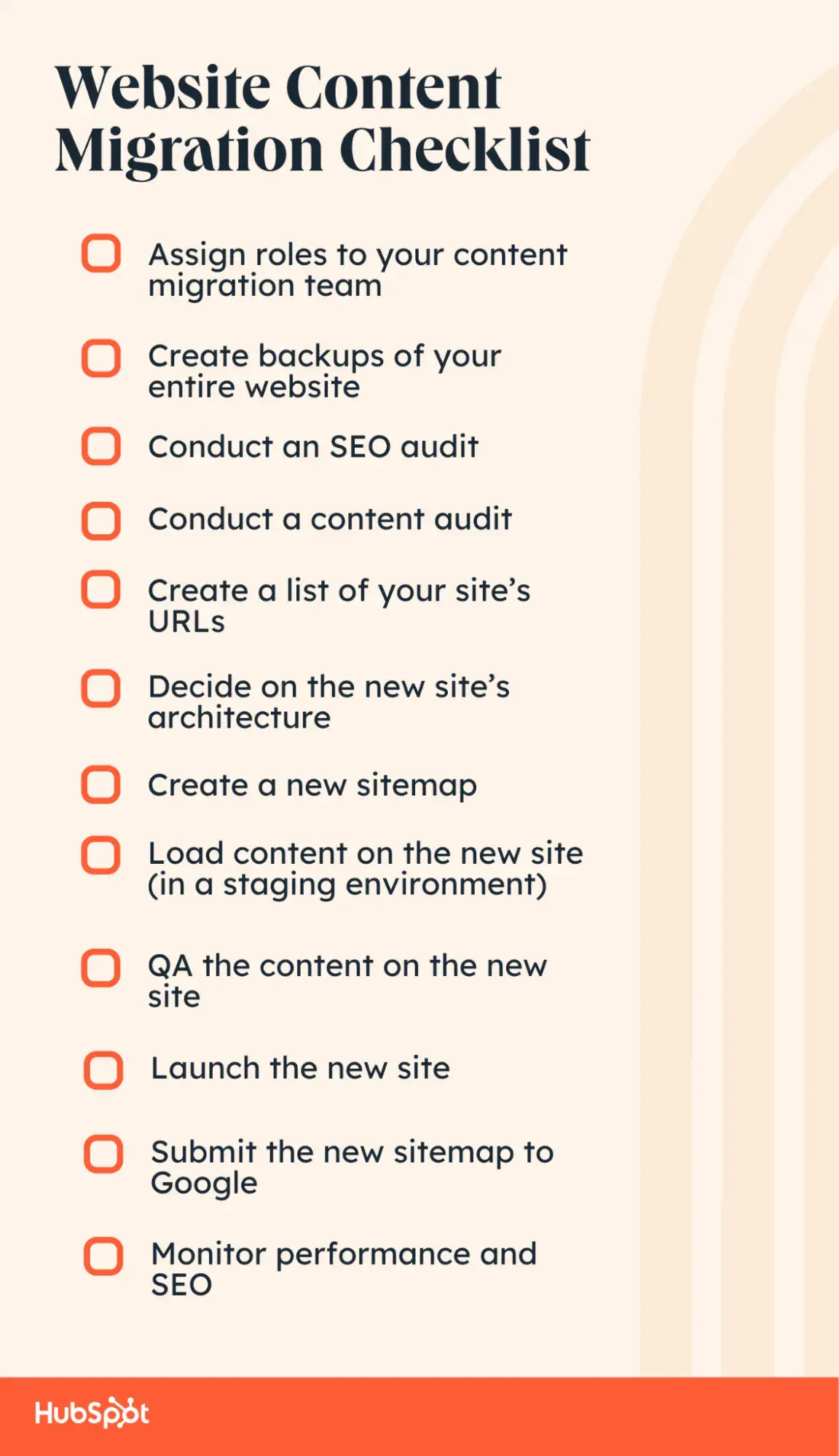 website content migration checklist