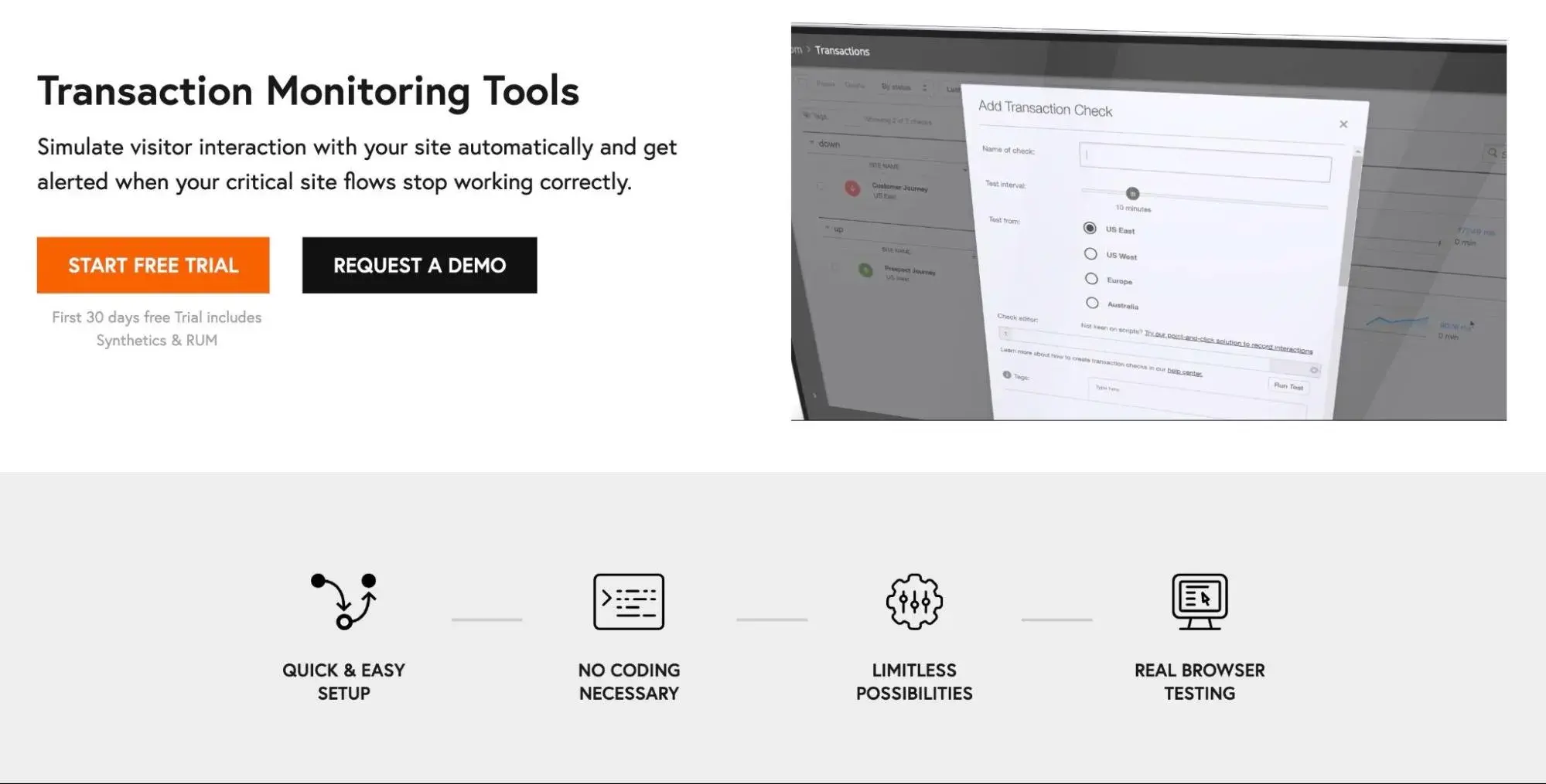 Pingdom offers a user-friendly transaction monitoring service for website maintenance