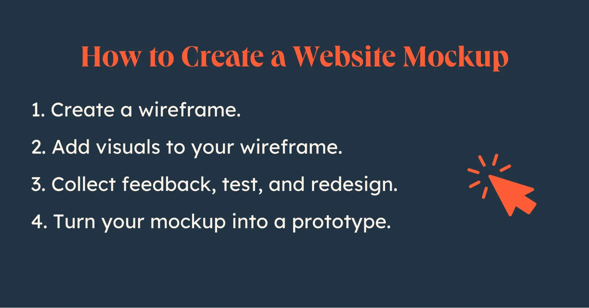 steps of how to create a website mockup