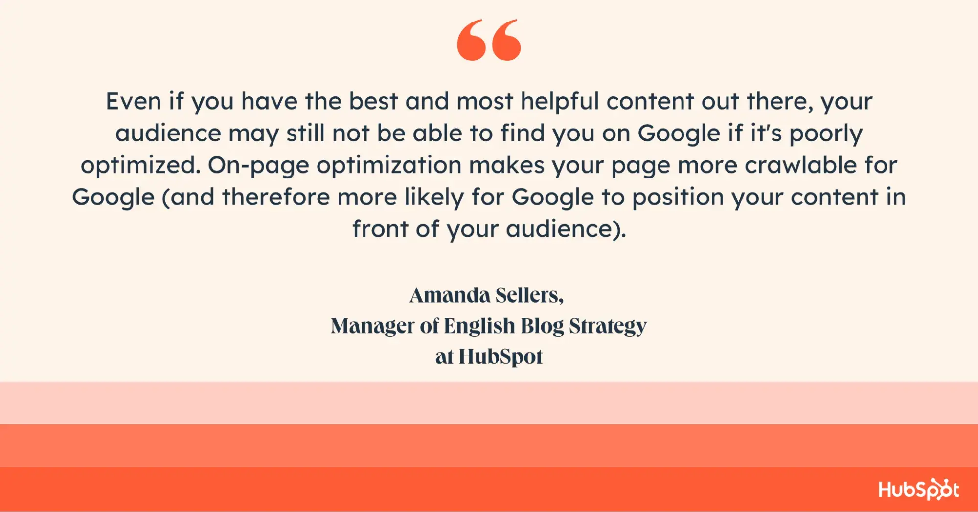 website optimization strategy, expert tip on on-page optimization from Amanda Sellers - HubSpot Manager