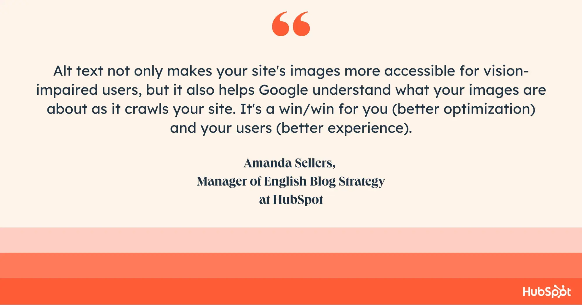 website optimization strategy, expert tip on alt text from Amanda Sellers - HubSpot Manager