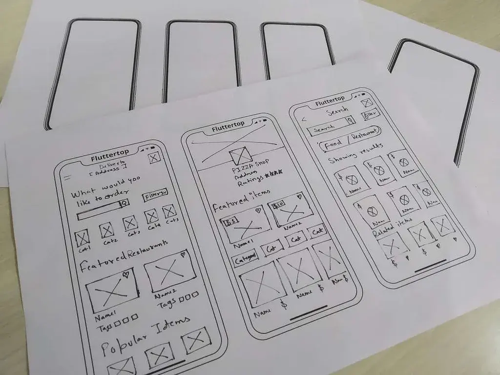 example of wireframe sketch