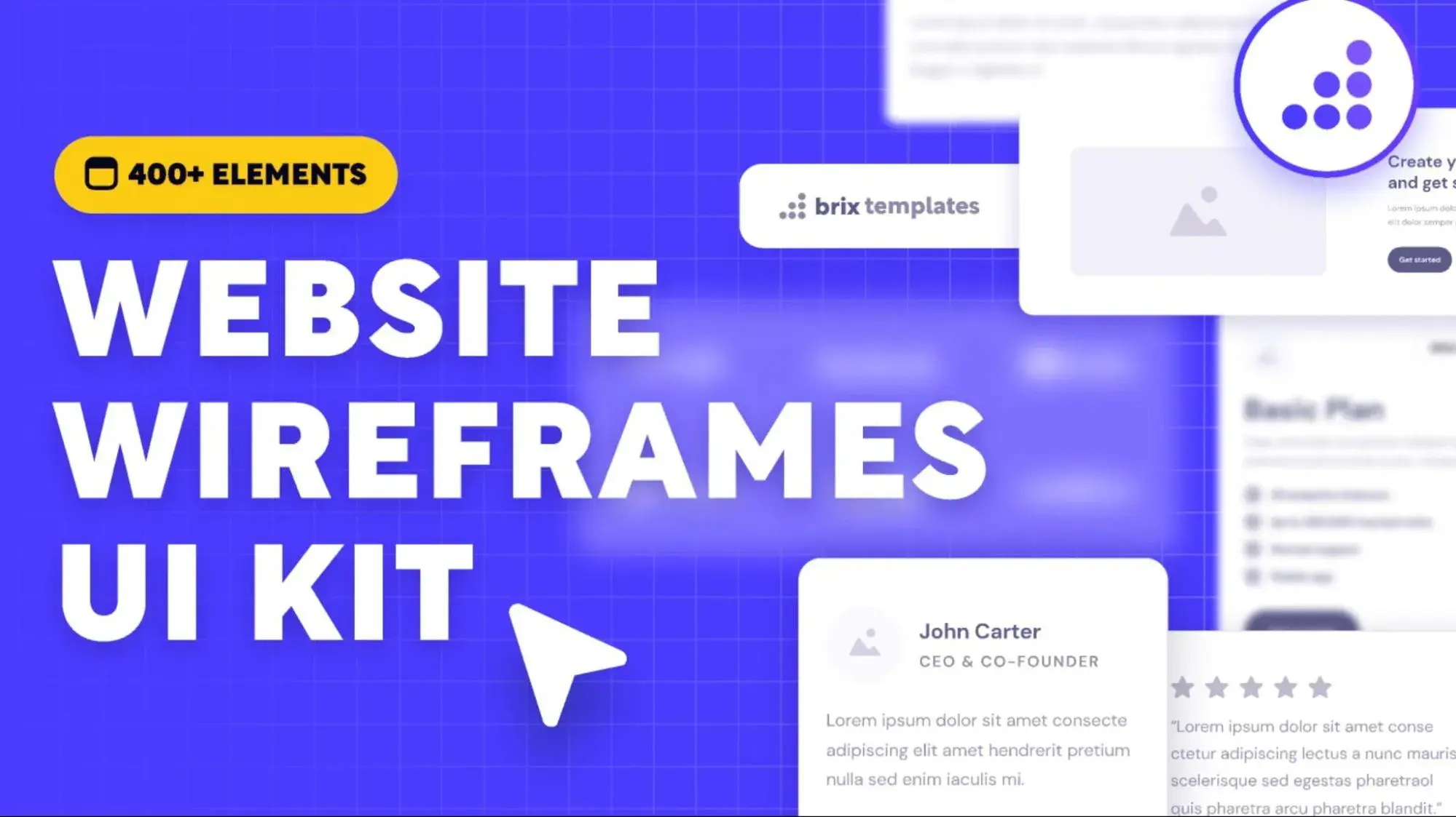 the website wireframes ui kit for figma