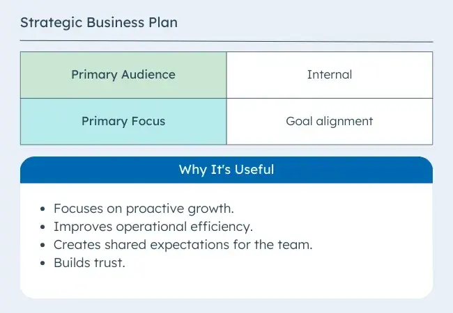 business plan example, strategic
