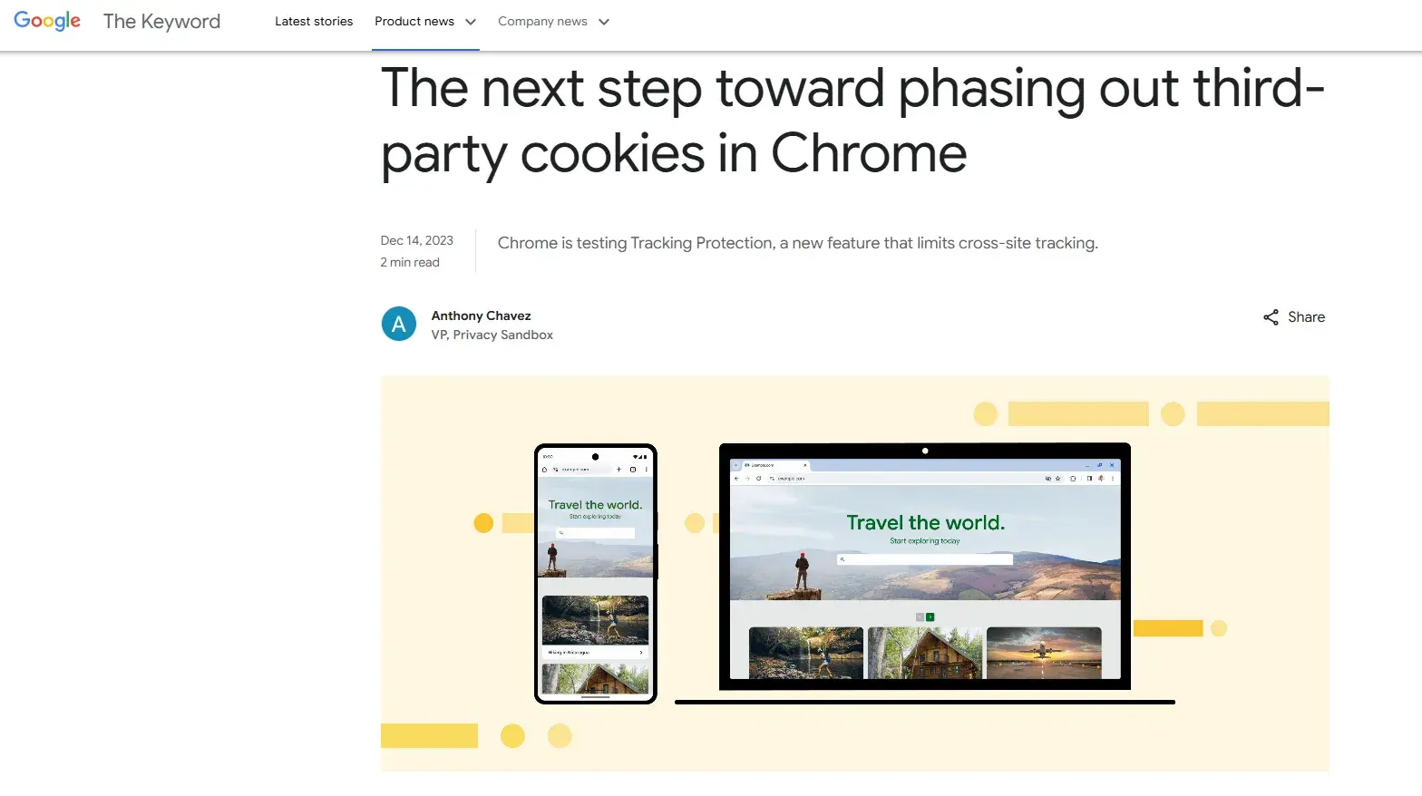 first party data: An update from Google about phasing out third-party cookies in Chrome