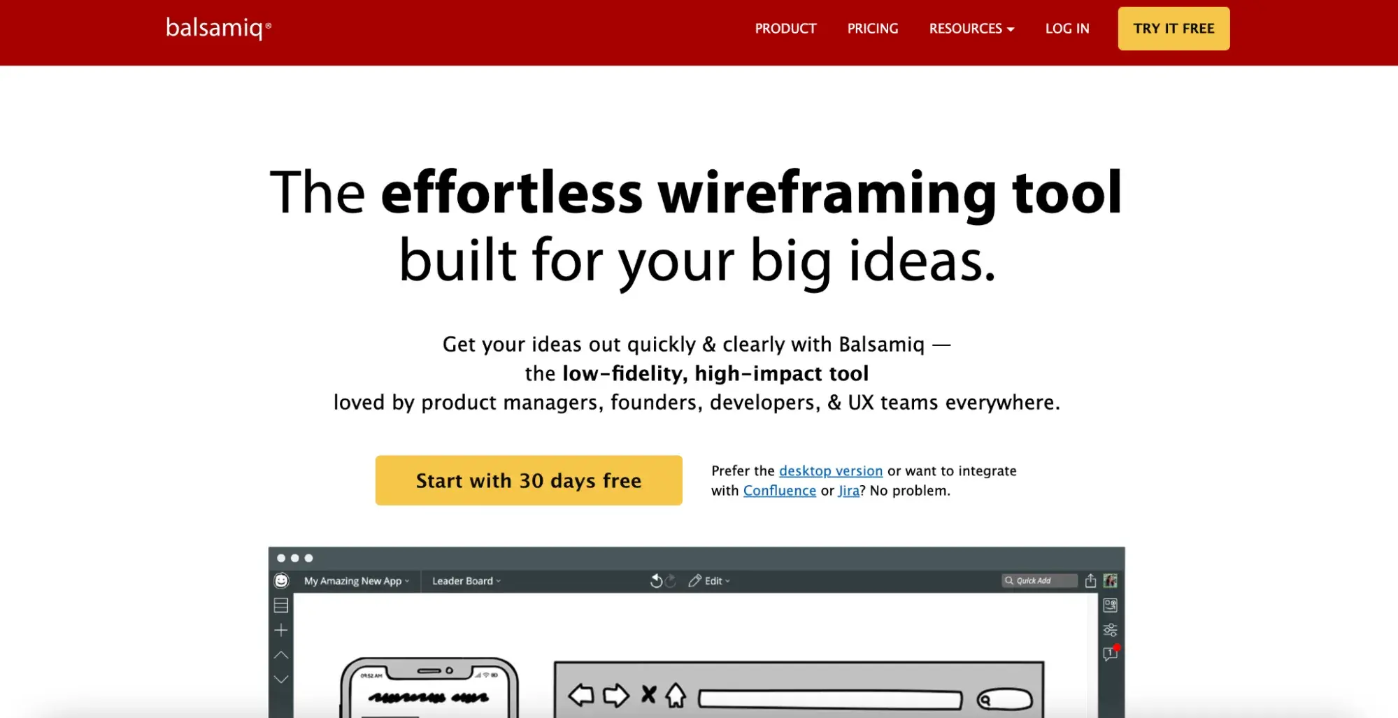 wireframes software from balsamiq