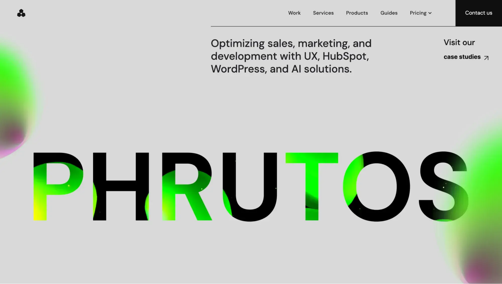 WordPress web design company PHRUTOS’ website