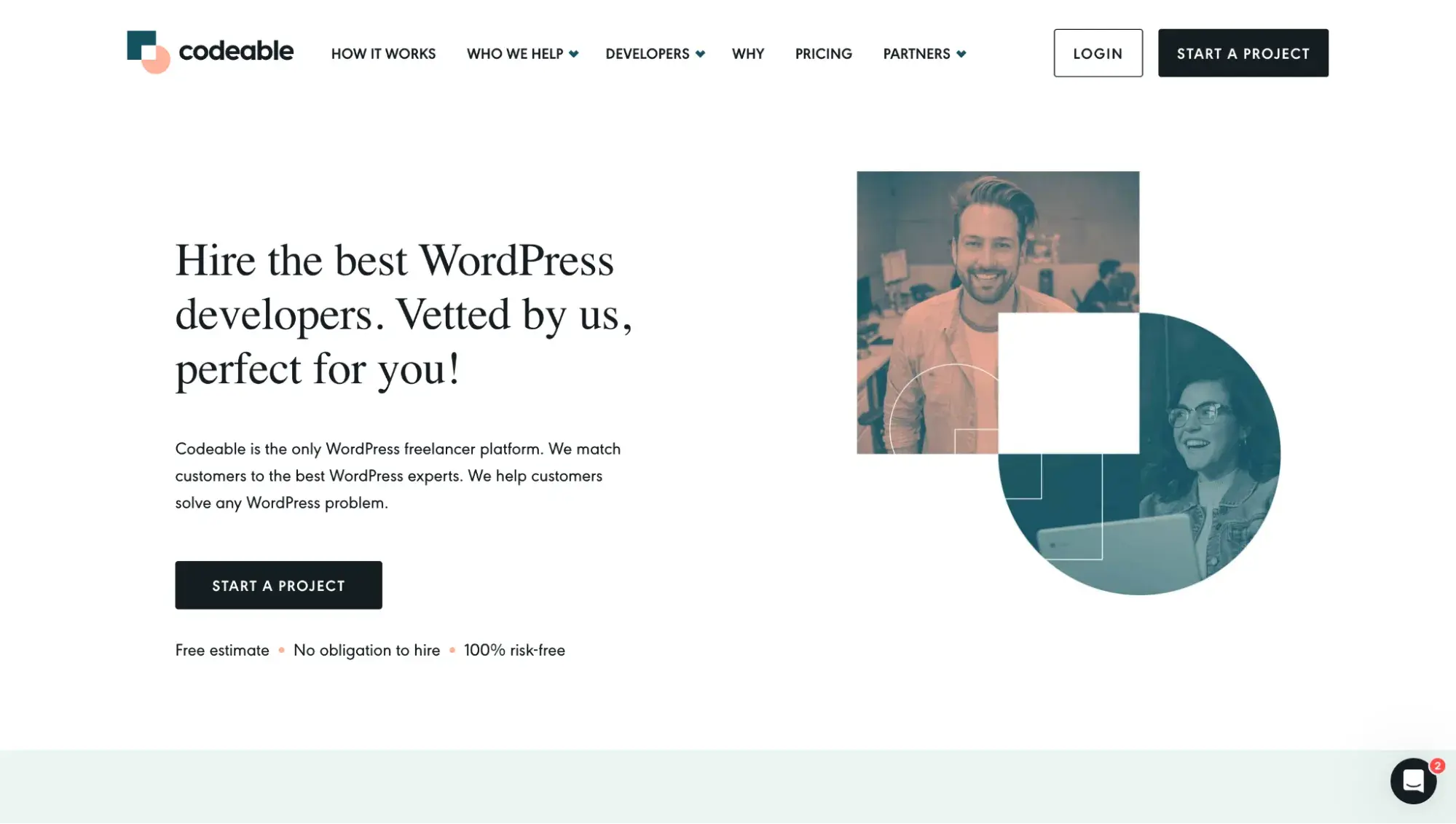 WordPress web design company Codeable’s website