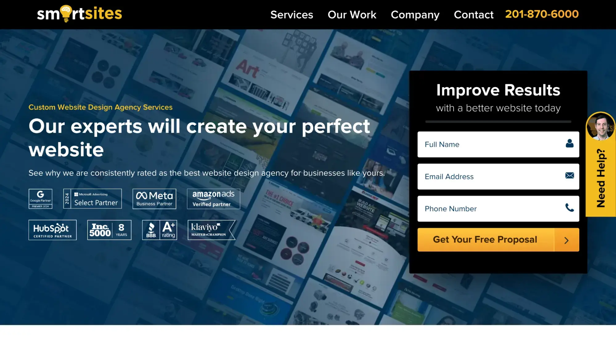 WordPress web design company SmartSites’ website